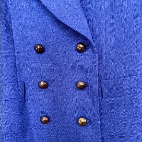 Vintage Jacket | Worthington Blue Double-Breasted Blazer | Size 10 - Picture 2 of 10